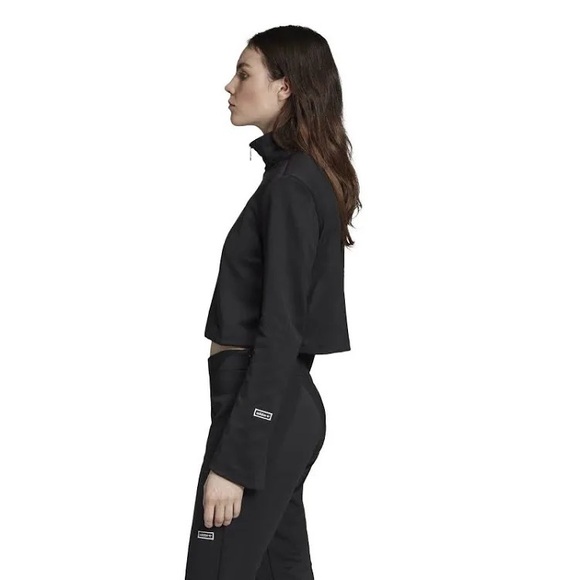 NWT ADIDAS TLRD ZIP UP LONG SLEEVE TRACK JACKET SIZE SMALL IN BLACK AND WHITE - Picture 4 of 16